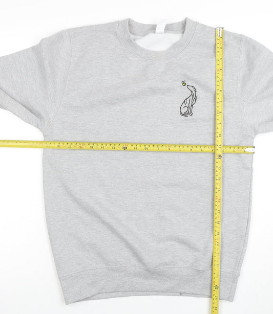 Womens UK Size S Just Hoods Grey Pullover Sweatshirt
