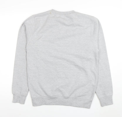 Womens UK Size S Just Hoods Grey Pullover Sweatshirt