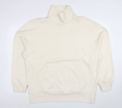 Womens UK Size M Zara Beige Pullover Sweatshirt
