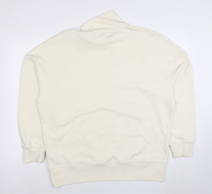Womens UK Size M Zara Beige Pullover Sweatshirt