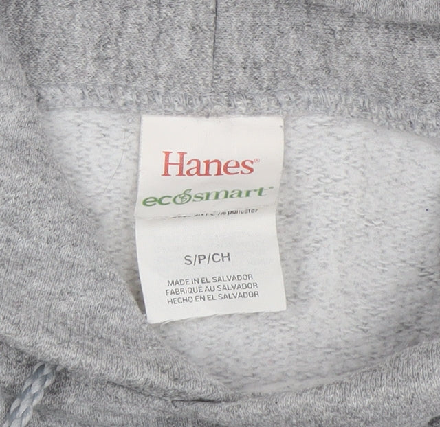 Mens UK Size S Hanes Grey Pullover Hoodie
