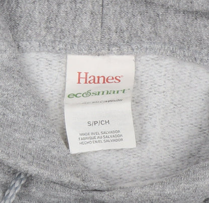 Mens UK Size S Hanes Grey Pullover Hoodie
