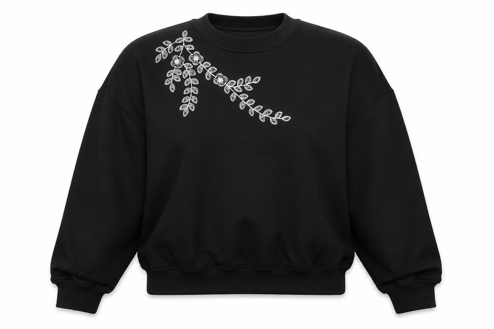 Womens UK Size S Marks and Spencer Black Pullover Sweatshirt