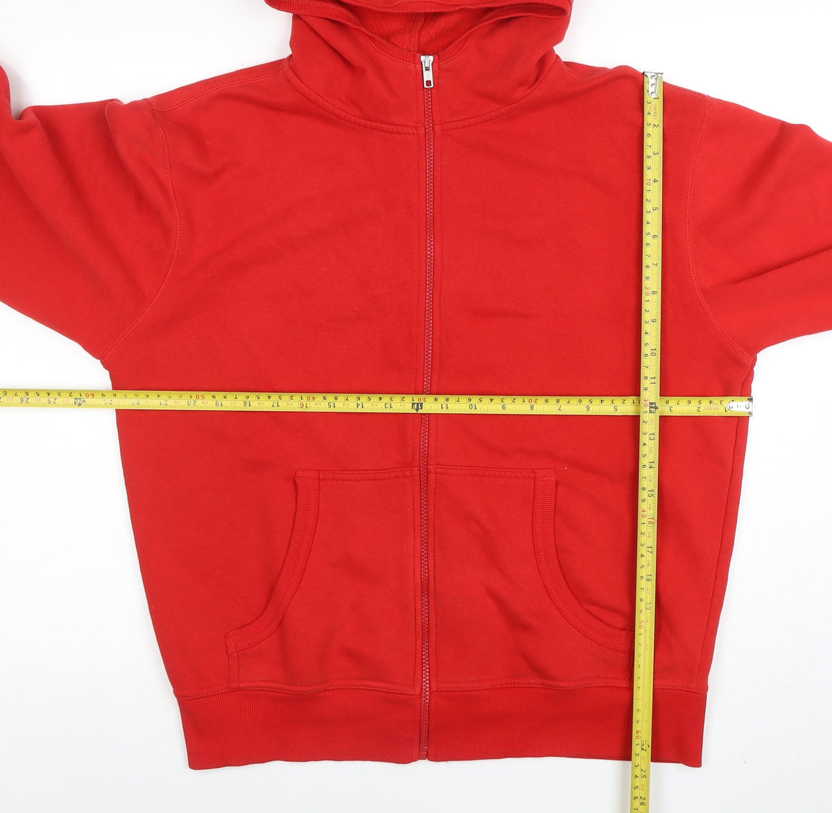 Womens UK Size M B&C Collection Red Full Zip Hoodie