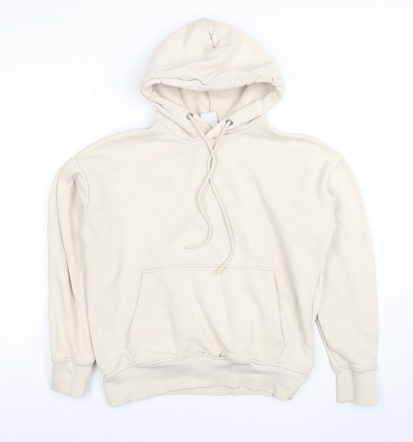Womens UK Size M Zara Beige Pullover Hoodie