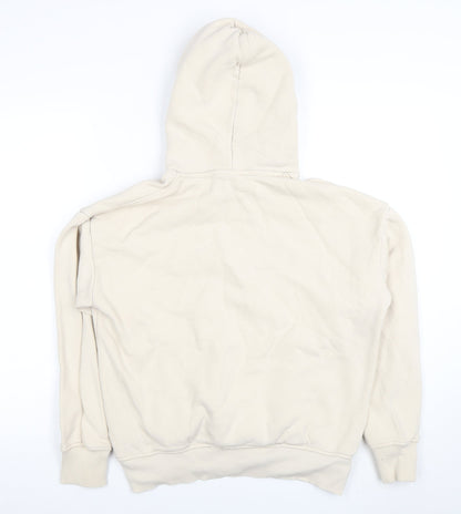 Womens UK Size M Zara Beige Pullover Hoodie