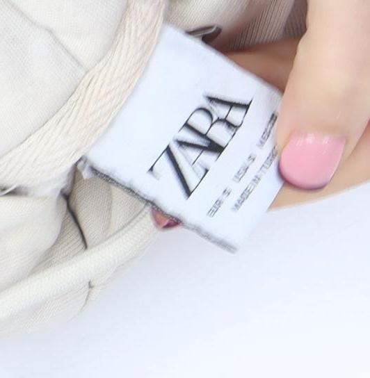 Womens UK Size M Zara Beige Pullover Hoodie