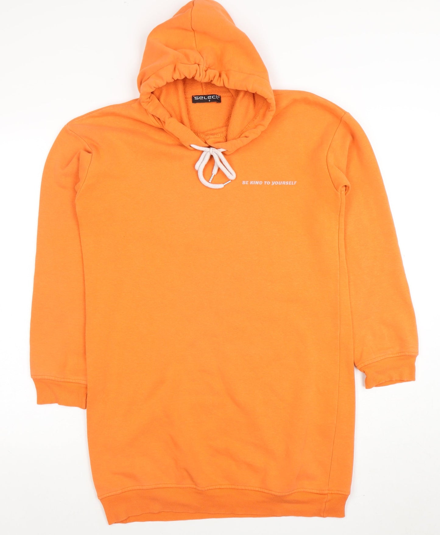 Womens UK Size S Select Orange Tunic Hoodie