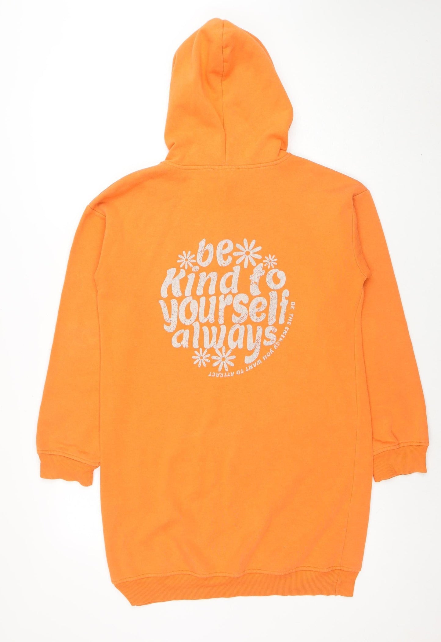 Womens UK Size S Select Orange Tunic Hoodie