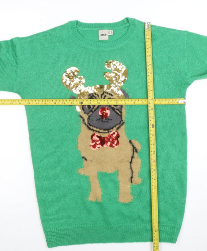 Womens UK Size 8 ASOS Green Pullover Jumper