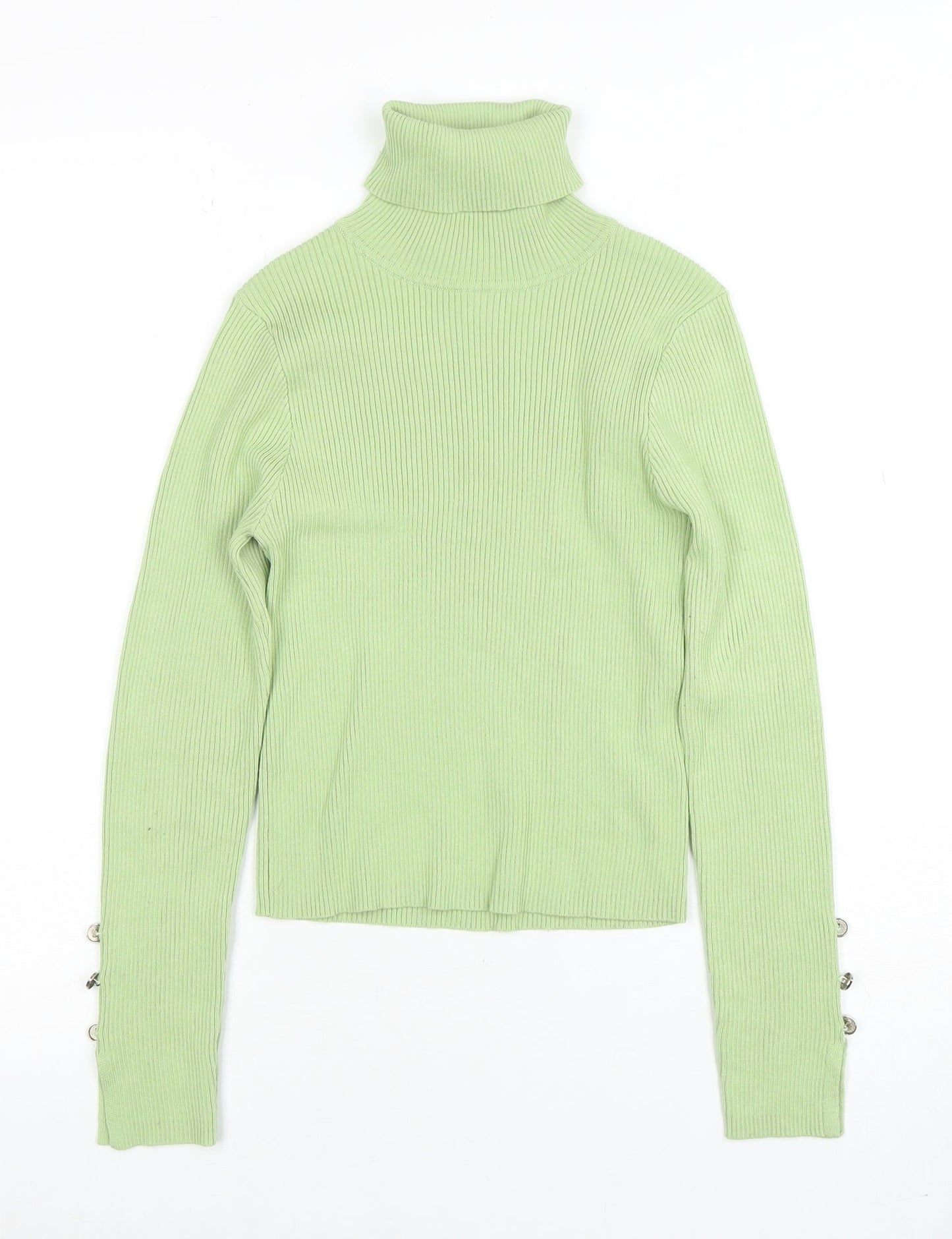 Womens UK Size 10 SheIn Green Basic T-Shirt