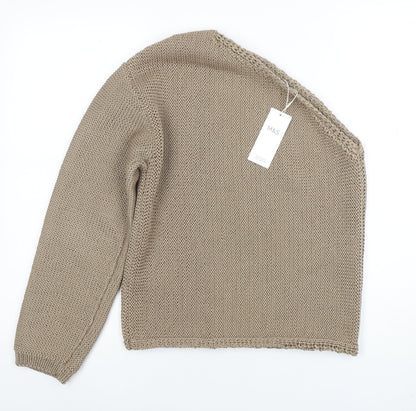 Marks and Spencer Women’s Beige Chunky Knit Pullover Jumper Size S