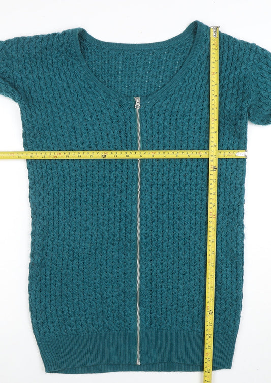 Womens UK Size 10 ASOS Blue Full Zip Jumper