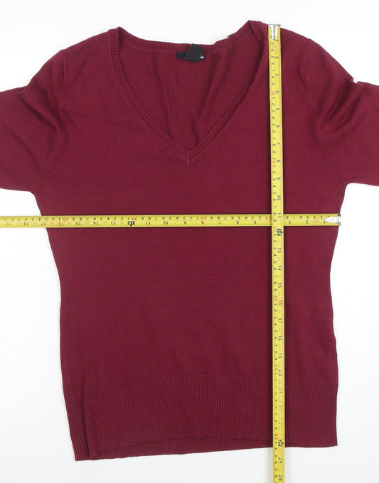 Womens UK Size L H&M Red Pullover Jumper