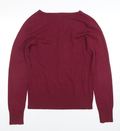 Womens UK Size L H&M Red Pullover Jumper