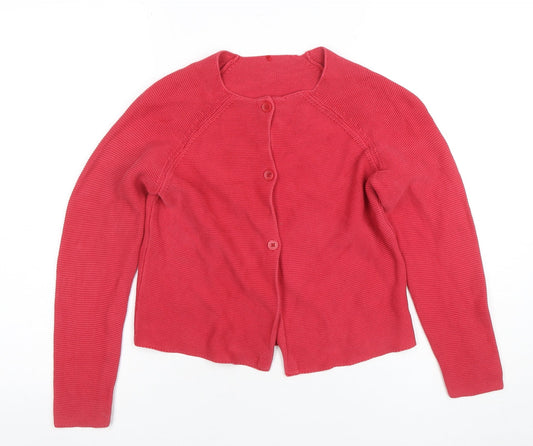 Girls UK Size 8-9 Years George Red Cardigan Jumper