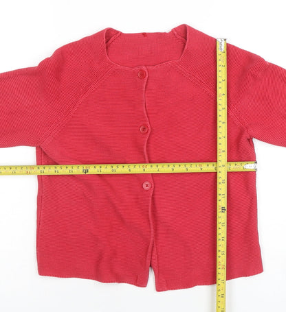 Girls UK Size 8-9 Years George Red Cardigan Jumper