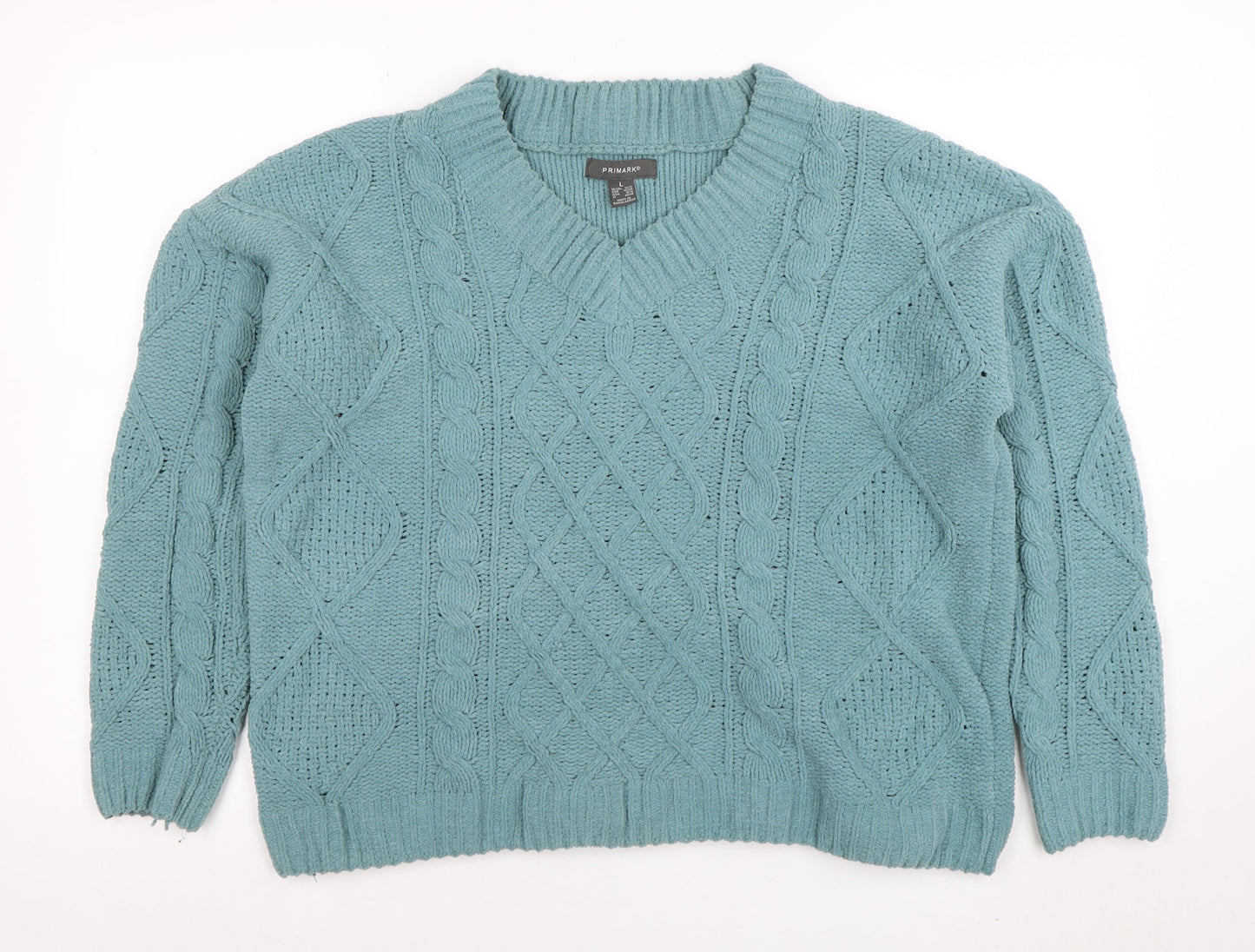 Womens UK Size L Primark Green Pullover Jumper
