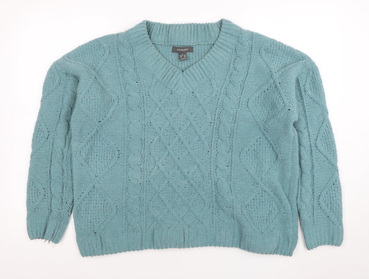 Womens UK Size L Primark Green Pullover Jumper