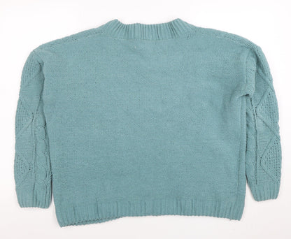 Womens UK Size L Primark Green Pullover Jumper