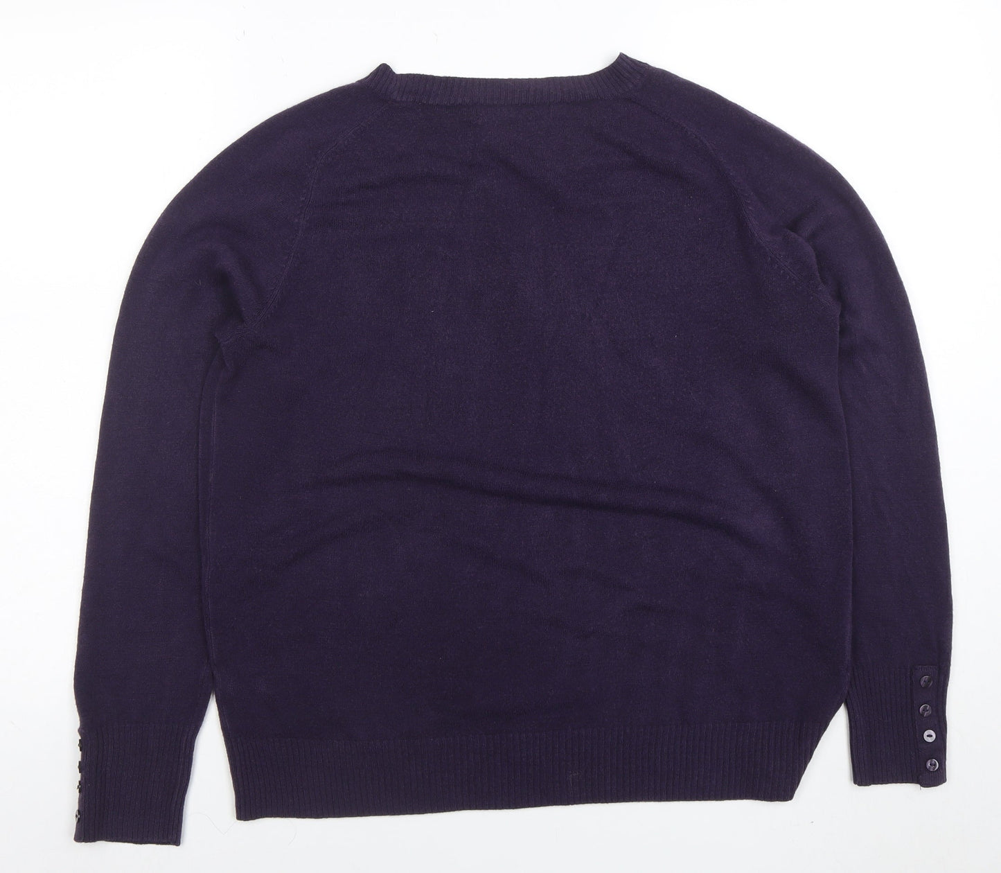 Womens UK Size 18 Marks and Spencer Purple Pullover Jumper