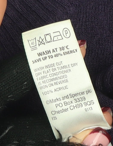 Womens UK Size 18 Marks and Spencer Purple Pullover Jumper