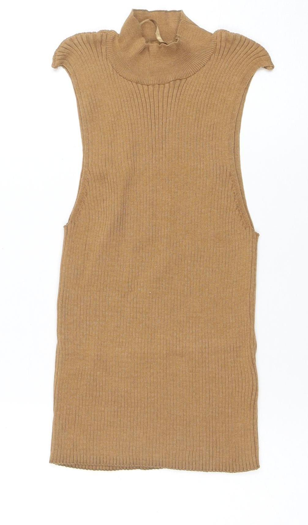Womens UK Size L Primark Brown Basic T-Shirt