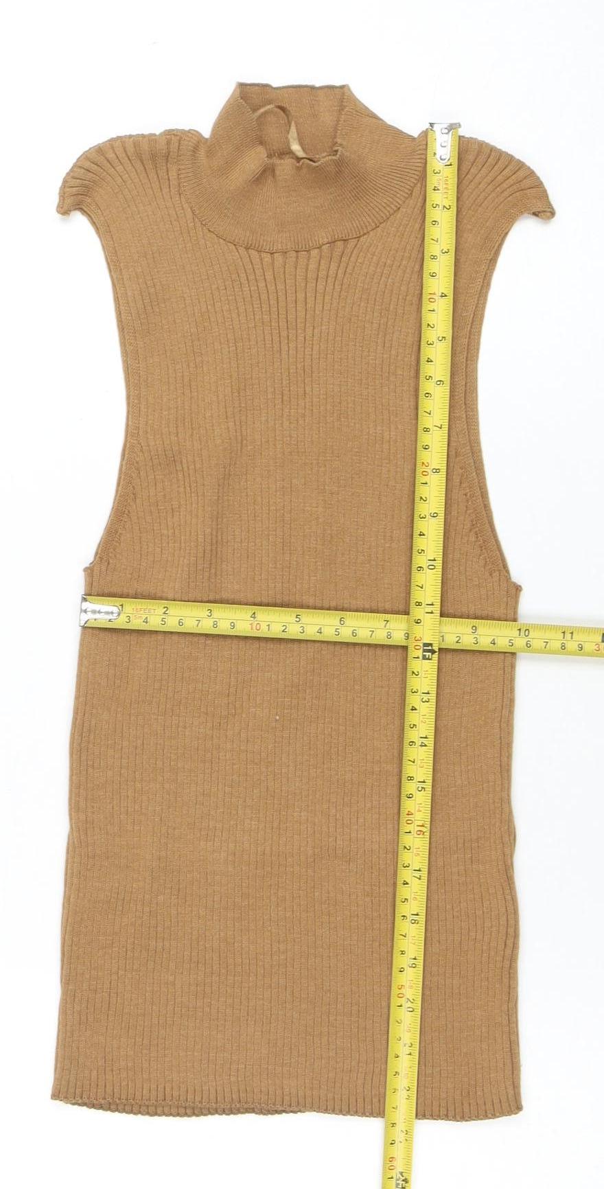 Womens UK Size L Primark Brown Basic T-Shirt