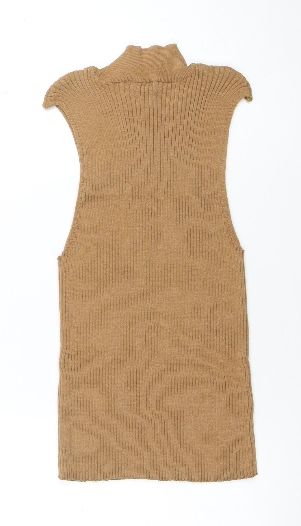 Womens UK Size L Primark Brown Basic T-Shirt