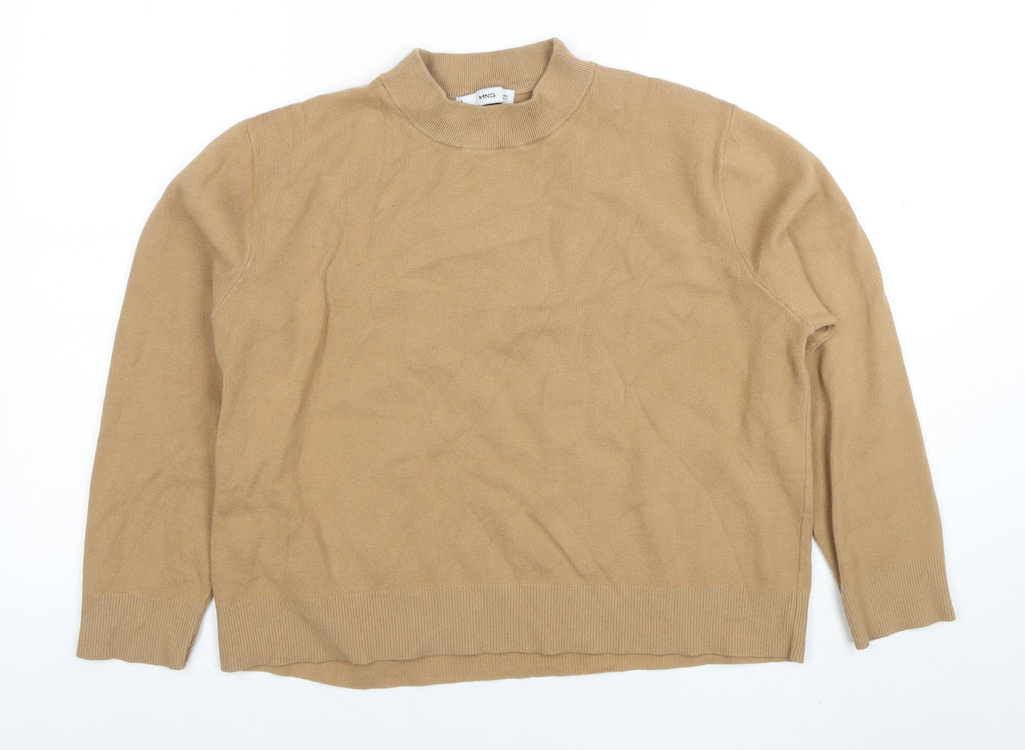 Womens UK Size L MNG Beige Pullover Jumper