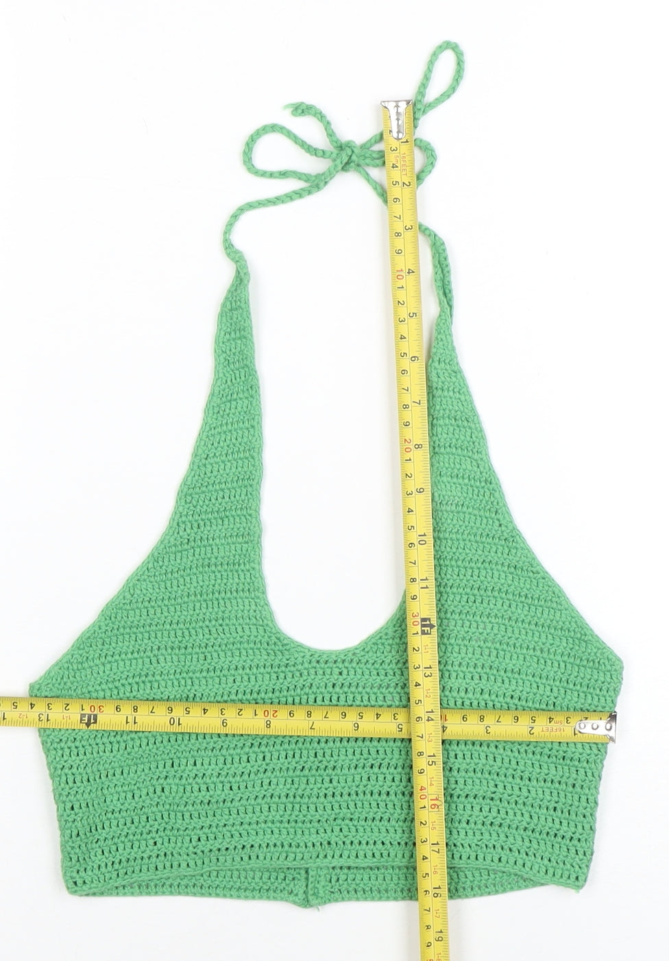 Womens UK Size S Bershka Green Camisole Tank