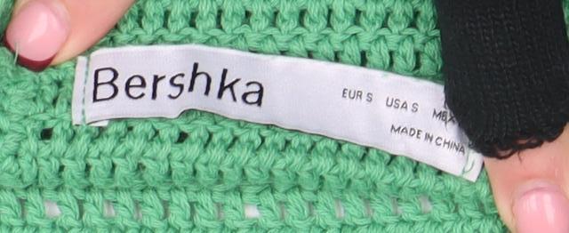 Womens UK Size S Bershka Green Camisole Tank