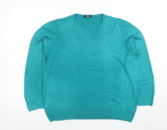 Womens UK Size 18 Marks and Spencer Green Pullover Jumper