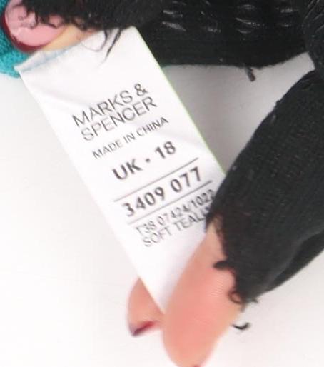Womens UK Size 18 Marks and Spencer Green Pullover Jumper