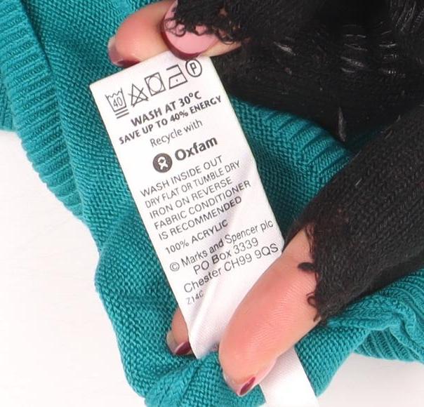 Womens UK Size 18 Marks and Spencer Green Pullover Jumper