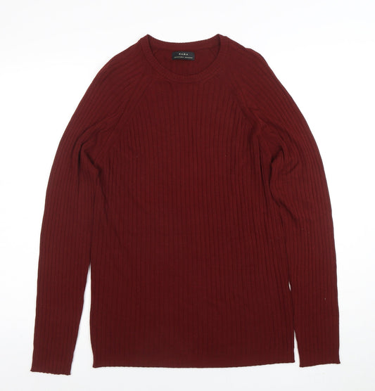 Womens UK Size M Zara Red Pullover Jumper