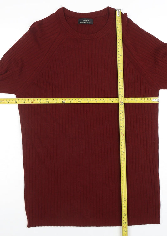 Womens UK Size M Zara Red Pullover Jumper