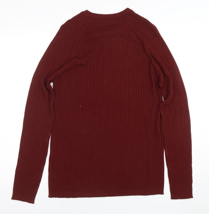 Womens UK Size M Zara Red Pullover Jumper