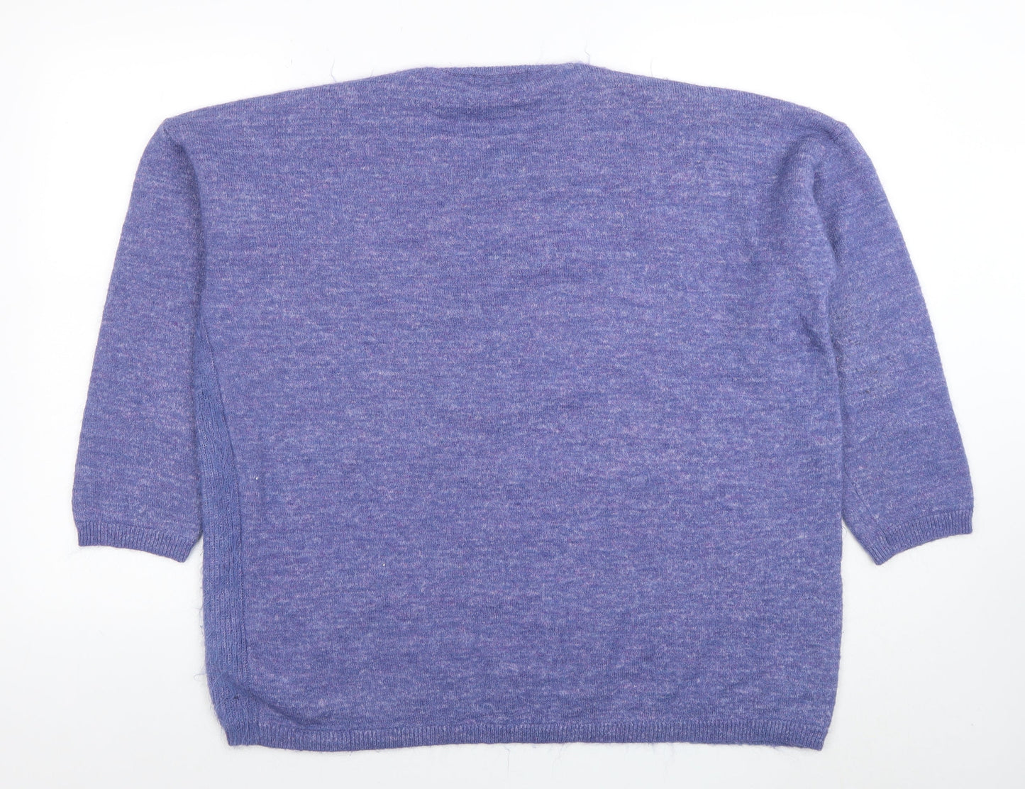 Nutmeg Womens Purple Crew Neck Knit Pullover Jumper Size 20