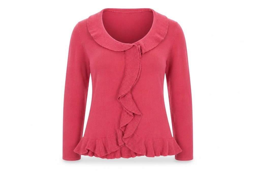 Womens UK Size 12 Classics Pink Cardigan Jumper