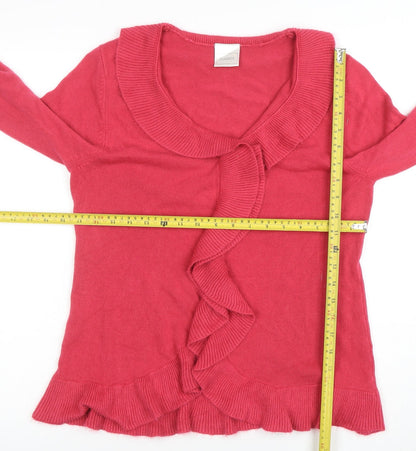 Womens UK Size 12 Classics Pink Cardigan Jumper