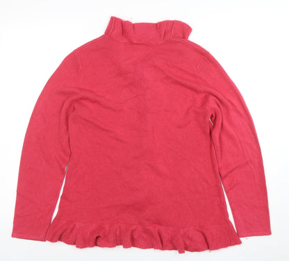 Womens UK Size 12 Classics Pink Cardigan Jumper