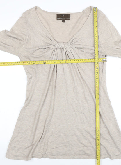 Womens UK Size 12 Fenn Wright Manson Beige Pullover Jumper