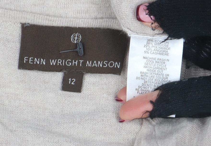 Womens UK Size 12 Fenn Wright Manson Beige Pullover Jumper