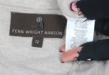 Womens UK Size 12 Fenn Wright Manson Beige Pullover Jumper