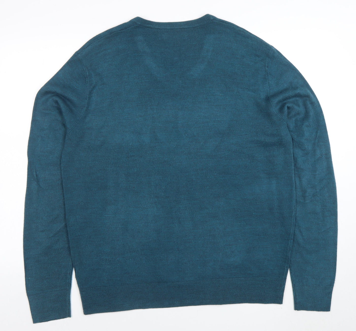 Mens UK Size L Atlantic Bay Blue Pullover Jumper