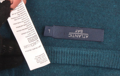 Mens UK Size L Atlantic Bay Blue Pullover Jumper