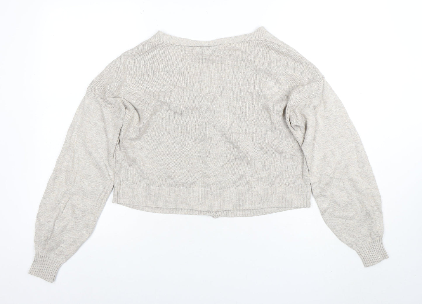 Womens UK Size XS Hollister Beige Cardigan Jumper