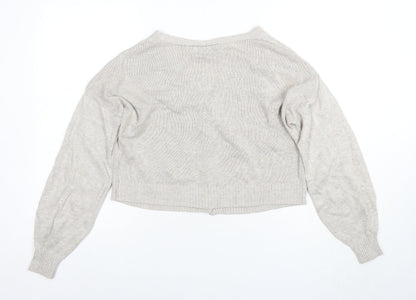 Womens UK Size XS Hollister Beige Cardigan Jumper