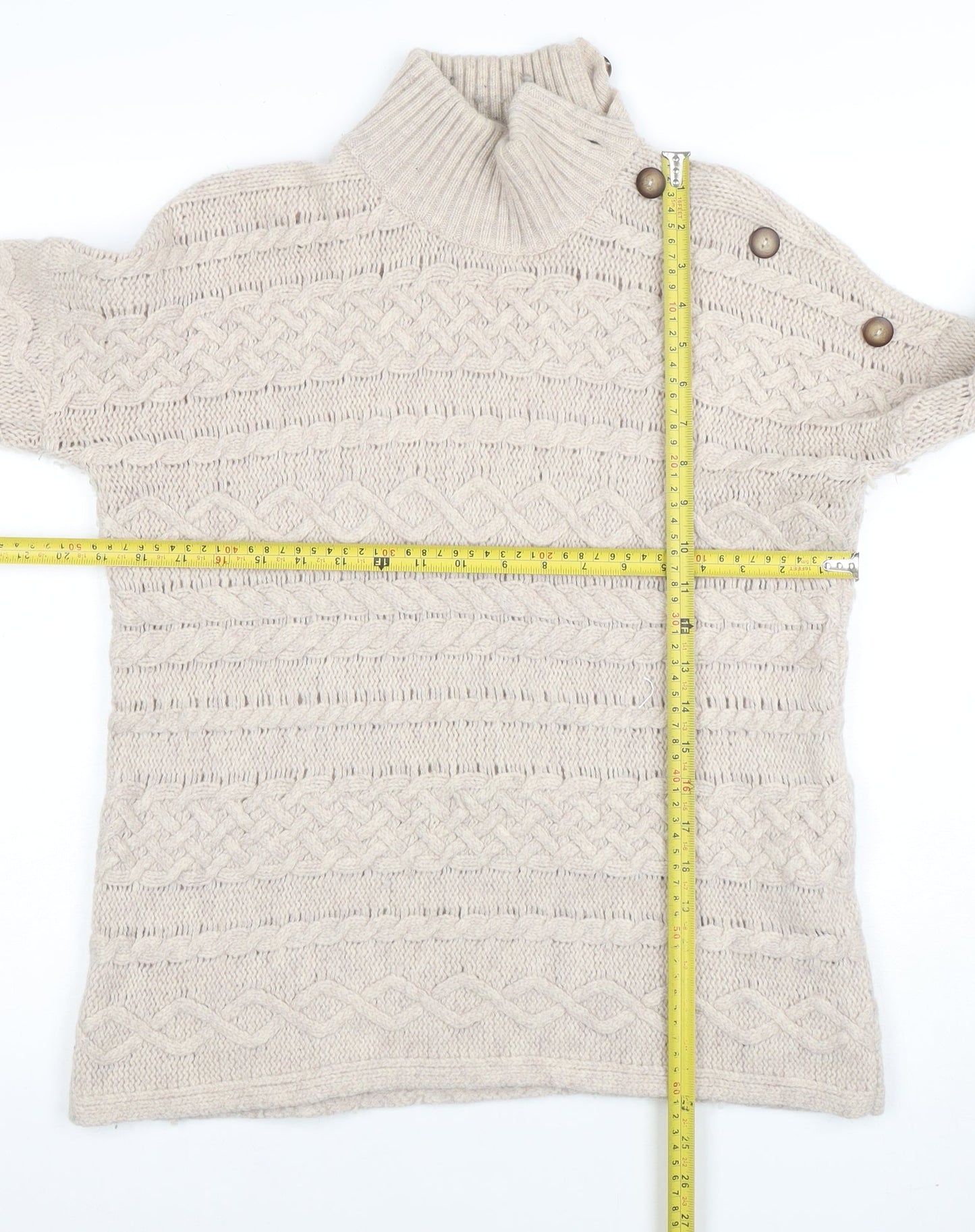 Womens UK Size L Cambridge Dry Goods Beige Pullover Jumper